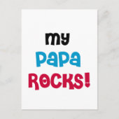 Mijn Papa Rocks Tshirts en geschenken Briefkaart (Voorkant)