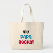 Mijn Papa Rocks Tshirts en geschenken Grote Tote Bag (Voorkant)