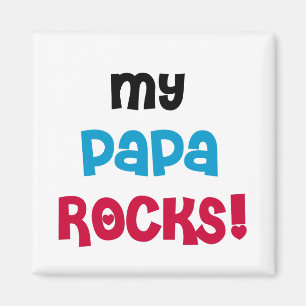 Mijn Papa Rocks Tshirts en geschenken Magneet