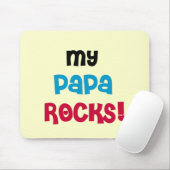 Mijn Papa Rocks Tshirts en geschenken Muismat (Met muis)