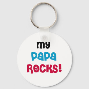 Mijn Papa Rocks Tshirts en geschenken Sleutelhanger