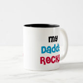 Mijn papa Rocks Tweekleurige Koffiemok (Voorkant rechts)