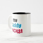 Mijn papa Rocks Tweekleurige Koffiemok (Voorkant links)