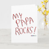 Mijn papa Rocks! Wenskaart Kaart (Gele Bloem)