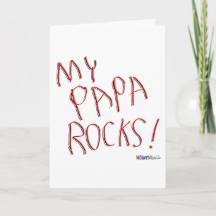 Mijn papa Rocks! Wenskaart Kaart