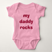 Mijn papa rockt voor kleine meid i romper (Voorkant)