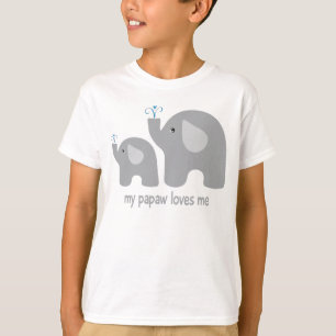 Mijn Papaw houdt van mij - Elephant Shirt voor kin