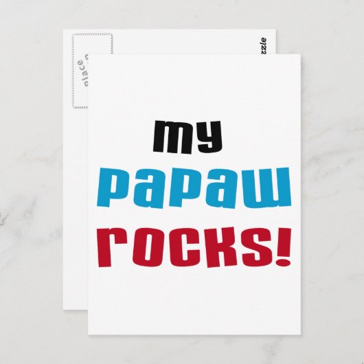 Mijn Papaw Rocks T-shirts en cadeautjes Briefkaart (Voorkant / Achterkant)