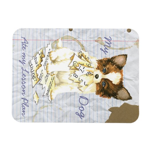 Mijn Papillon Ate mijn lesplan Magneet (Horizontaal)