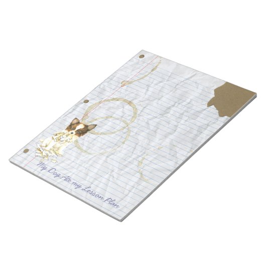 Mijn Papillon Ate mijn lesplan Notitieblok (Schuin)