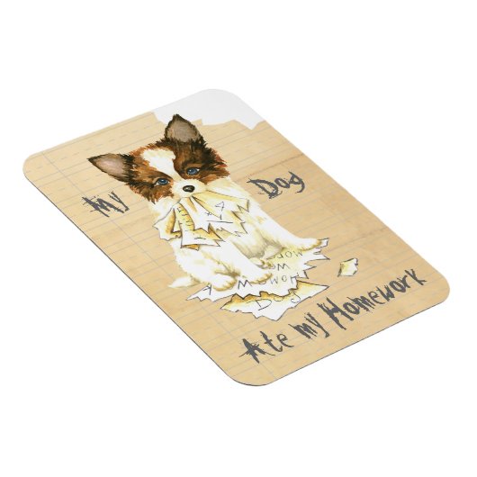 Mijn Papillon Ate mijn thuiswerk Magneet (Rechterzijde)