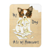 Mijn Papillon Ate mijn thuiswerk Magneet (Verticaal)