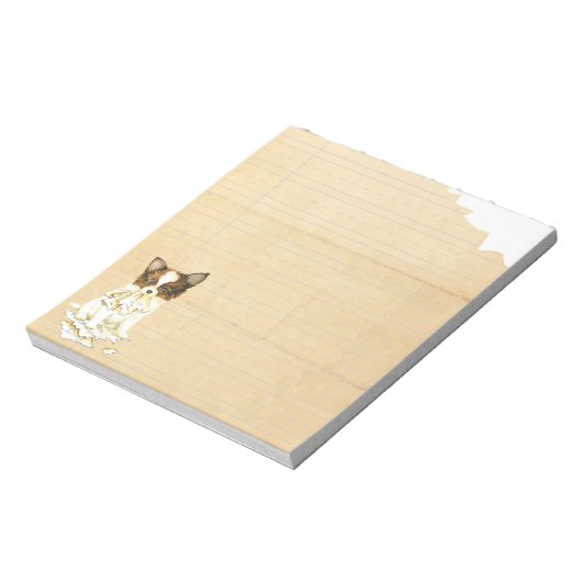 Mijn Papillon Ate mijn thuiswerk Notitieblok (Linkerzijde)