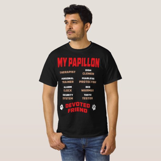 Mijn Papillon Dog schreef over Friend Gift T-shirt (Voorkant volledig)
