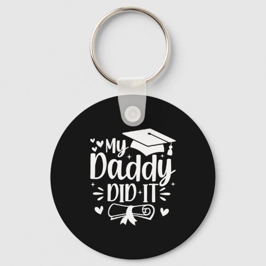 Mijn pappie heeft het gedaan afstuderen afgestudee sleutelhanger (Voorkant)