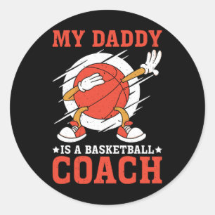 Mijn pappie is een skeletcoach sport kind trots -  ronde sticker