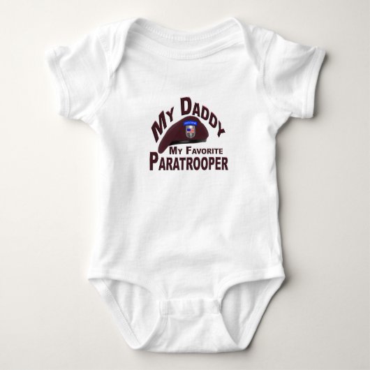 Mijn pappie-Mijn favoriete parachutist- babyspring Romper (Voorkant)