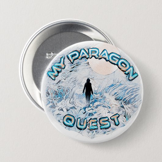 Mijn Paragon Quest Ronde Button 7,6 Cm (Voorkant /achterkant)