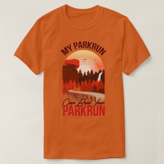 Mijn Parkrun kan je Parkrun verslaan T-shirt (Design voorkant)