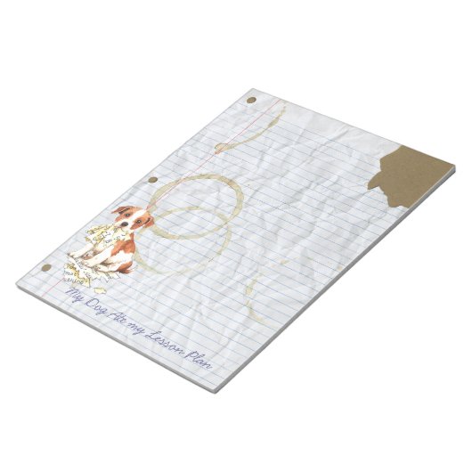 Mijn Parson Russell Terrier Ate Mijn Lesson Plan Notitieblok (Schuin)