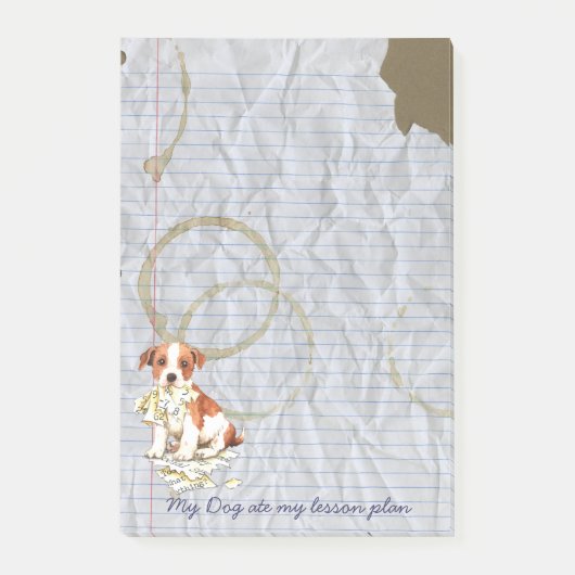Mijn Parson Russell Terrier Ate Mijn Lesson Plan Post-it® Notes (Voorkant)