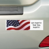 MIJN PARTIJ! DE TEA PARTIJ! BUMPERSTICKER (Op auto)