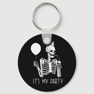 Mijn Partij Lazy Halloween Costume Skeleton Skull Sleutelhanger