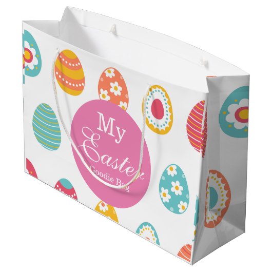 Mijn Pasen Goodie Bag Groot Cadeauzakje (Achterkant Gekanteld)