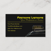 Mijn passie bestuurt de taxichauffeur. visitekaartje (Achterkant)