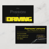 Mijn passie bestuurt de taxichauffeur. visitekaartje (Voorkant / Achterkant)