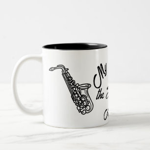 MIJN PASSIE is de Saxofone Tweekleurige Koffiemok