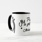 MIJN PASSIE is golf. bewerkbare tekst Mok (Voorkant links)