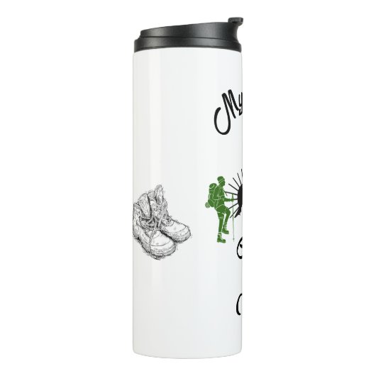 MIJN PASSIE is Hikken, bergen, wandelschoenen Thermosbeker (Gedraaid links)