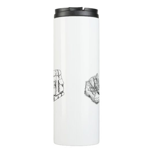 MIJN PASSIE is Hikken, bergen, wandelschoenen Thermosbeker (Achterkant)