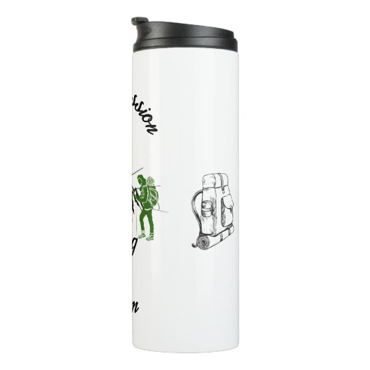 MIJN PASSIE is Hikken, bergen, wandelschoenen Thermosbeker (Geroteerd rechts)