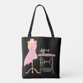 MIJN PASSIEBEDRIJFSmodel en naaimachine Tote Bag (Achterkant)