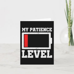 Mijn Patience Level Drained Batterij Stress Bewust Kaart