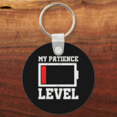 Mijn Patience Level Drained Batterij Stress Bewust Sleutelhanger (Voorkant)