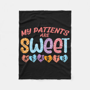Mijn patiënten Lief Harten Valentijnsdag Verpleegs Fleece Deken