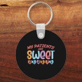 Mijn patiënten Lief Harten Valentijnsdag Verpleegs Sleutelhanger (Voorkant)