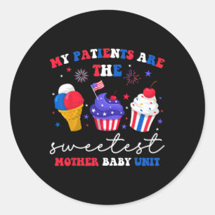 Mijn patiënten zijn de liefste moederbaby ronde sticker