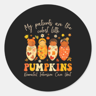 Mijn Patiënten Zijn De Schattigste Kleine Pompoene Ronde Sticker