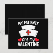 Mijn patiënten zijn mijn Valentijnsdag verpleegkun Briefkaart (Voorkant / Achterkant)