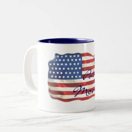 MIJN PATRIOT MOM-Mok Tweekleurige Koffiemok (Voorkant links)