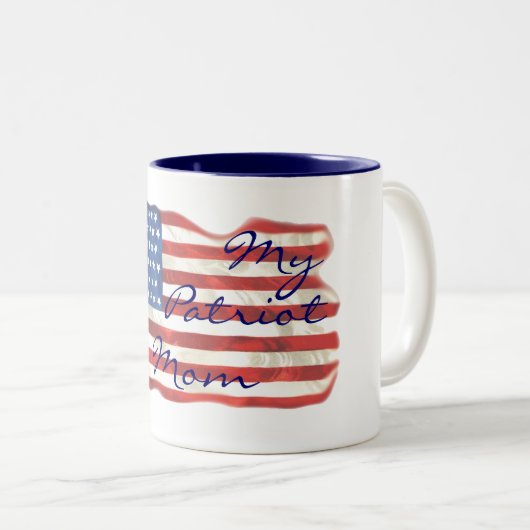 MIJN PATRIOT MOM-Mok Tweekleurige Koffiemok (Voorkant rechts)