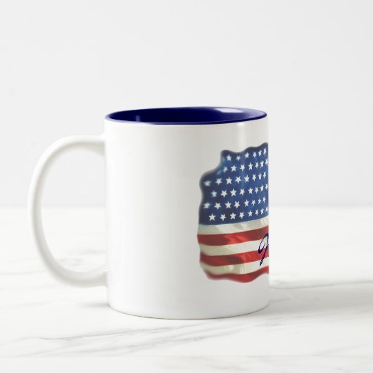 MIJN PATRIOT MOM-Mok Tweekleurige Koffiemok (Links)