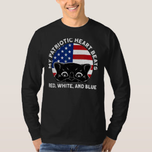 Mijn patriottisch hart slaat op 4 juli t-shirt