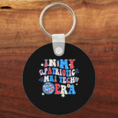 Mijn Patriottische MRI Era MRI Tech Happy 4th van  Sleutelhanger (Voorkant)