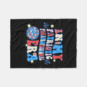 Mijn patriottische Paraprofessional Era Happy 4th Fleece Deken (Voorkant (Horizontaal))