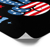 Mijn patriottische tijdperk 4 juli Amerika rood wi Poster (Hoek)